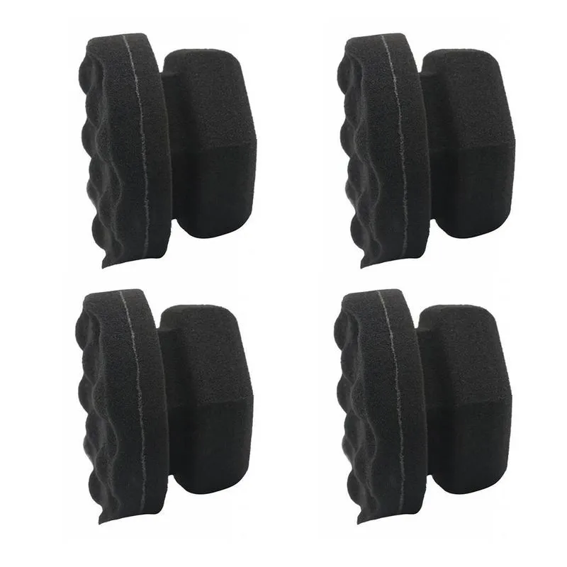 Almofada De Polimento De Esponja Automotiva Preta Macia 4 Peças Polimento