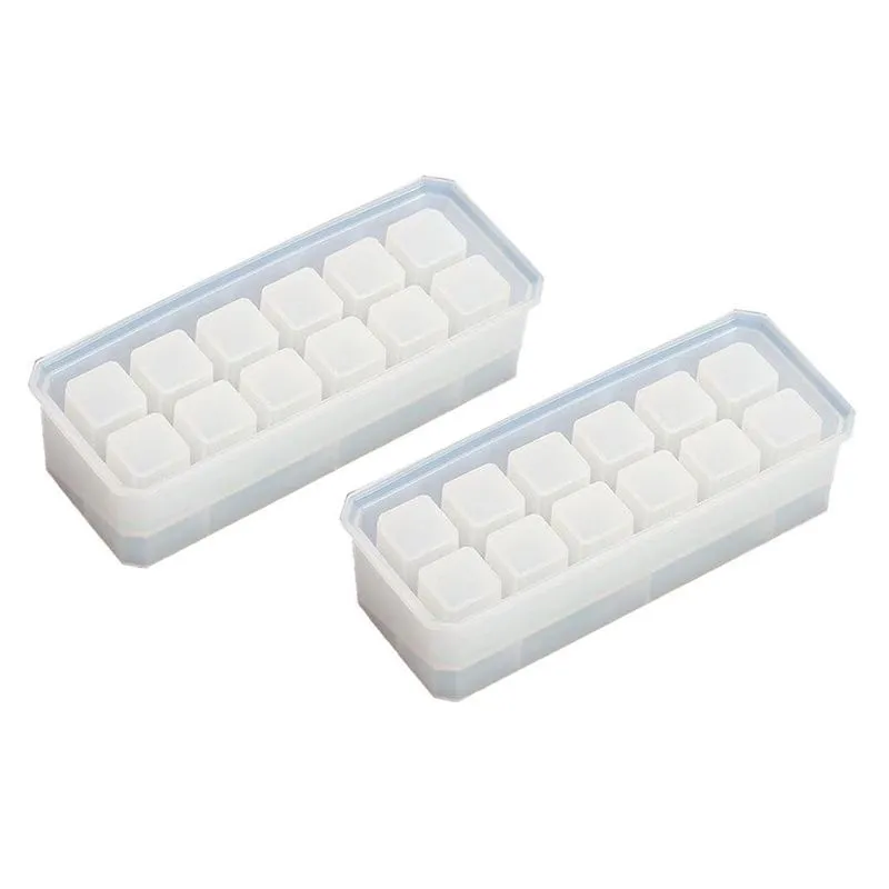 2x Batom De Silicone/resina De Molde De Caixa De Armazenamento De Escova Cosmética