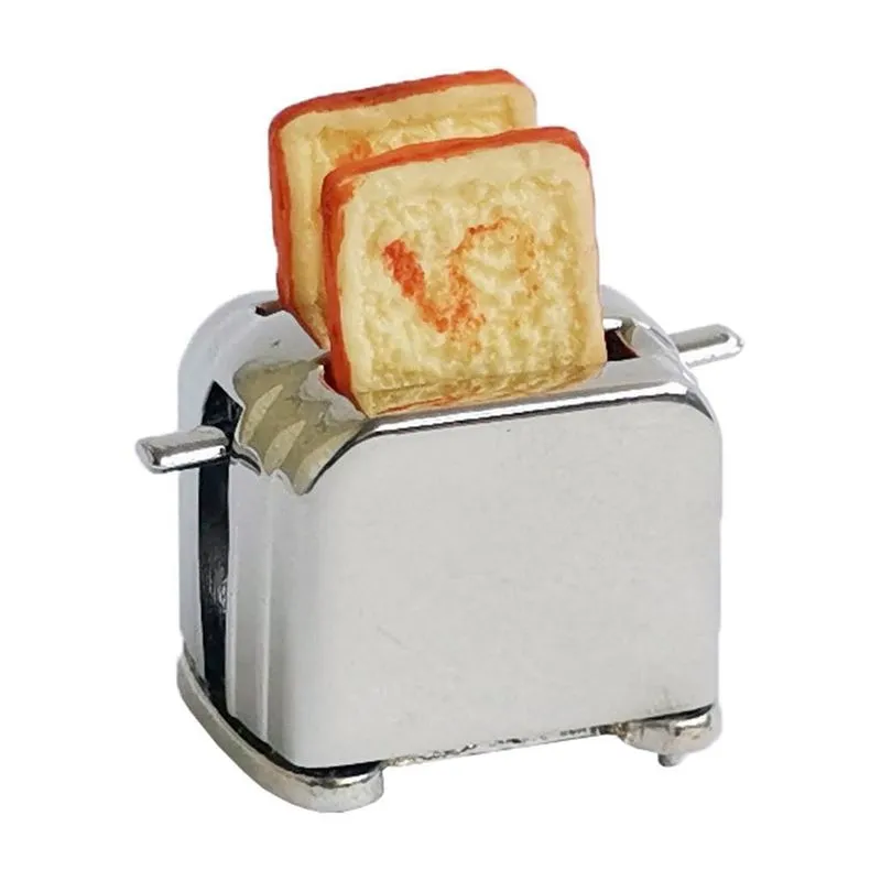 Máquina De Pão De Liga De Casa De Bonecas 1:12 Com Simulação De Torradas