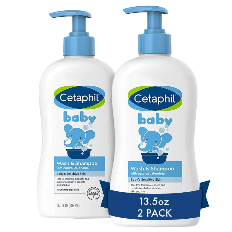Baby Wash &amp;amp, Shampoo Cetaphil 399 Ml - Pack Com 2 Unidades
