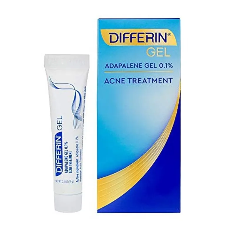 Gel Differin para Acne - 30 dias, 0,1% Adapaleno para Rosto Sensível, Tratamento suave anti-acne, 15g