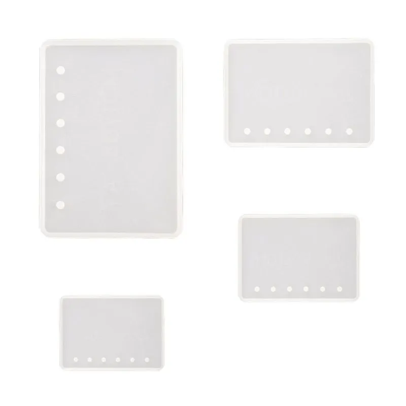 4 Pçs/conjunto De Molde De Capa De Caderno De Silicone Fazendo Resina Epóxi