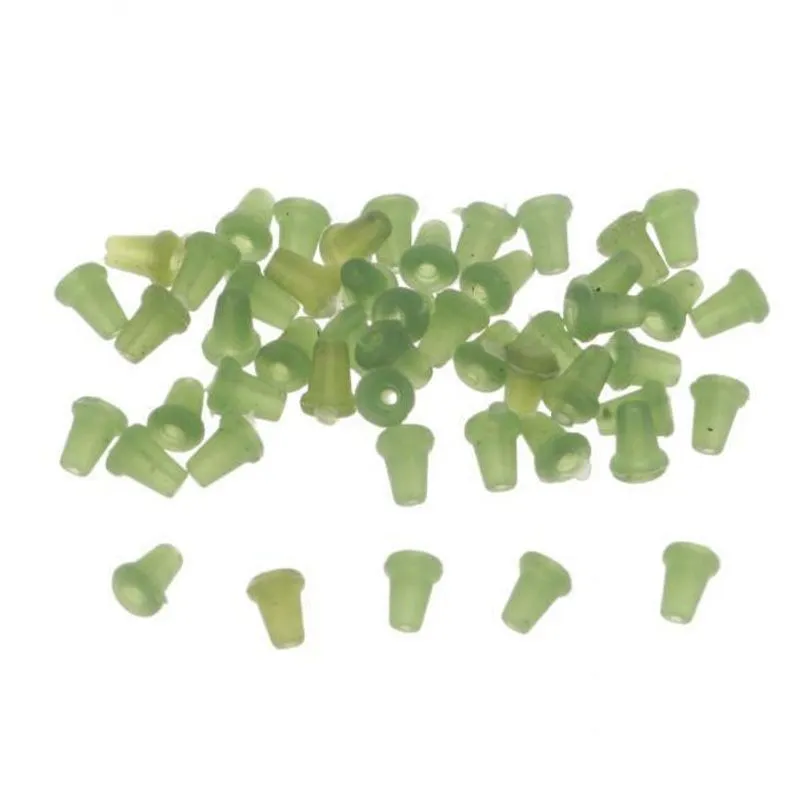 2x50pçs Carp Rig Ring Stopps Rubber Shank Hook Stopps Beads