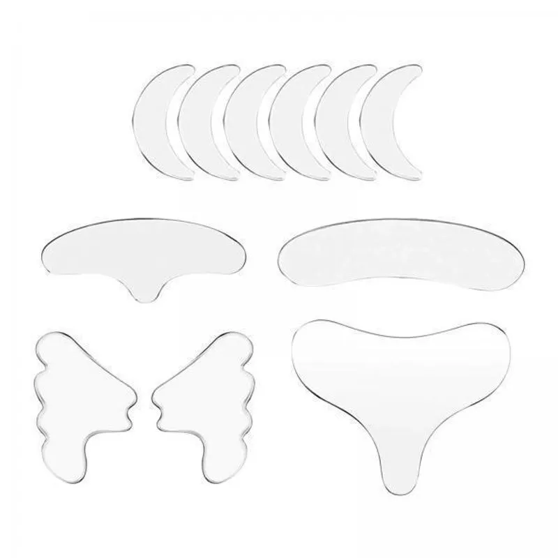 2x11pcs Silicone Antirrugas Sob O Rosto Da Testa