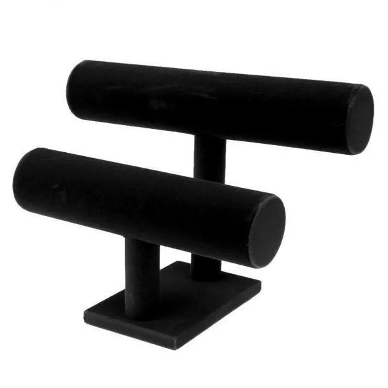 Suporte De Exposição De Relógio Pulseira De Joias 2xt-bar Veludo