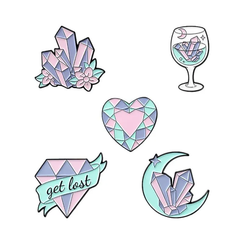 5x Emblema De Broche De Flor Presente Clipes De Cachecol De Diamante