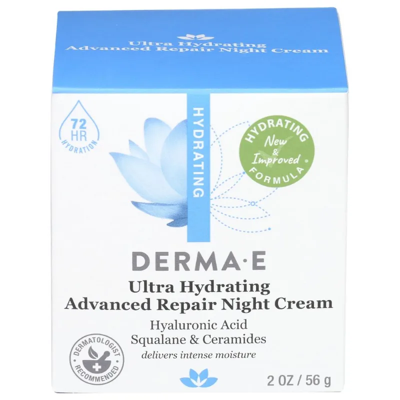 Creme Noturno Derma E Com Ácido Hialurônico Para Pele Macia E Suave