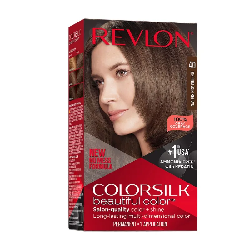 Cor De Cabelo Revlon Colorsilk Beautiful 040 Medium Ash Brown
