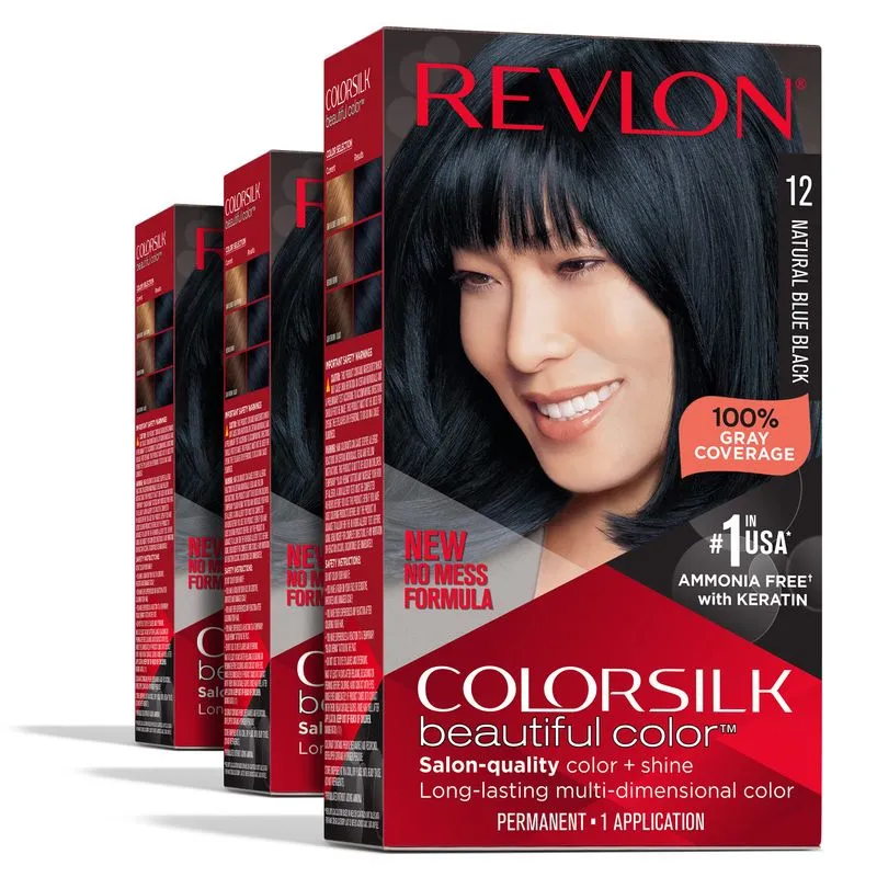 Cor De Cabelo Revlon Colorsilk Permanent Black 100% Grey Capa