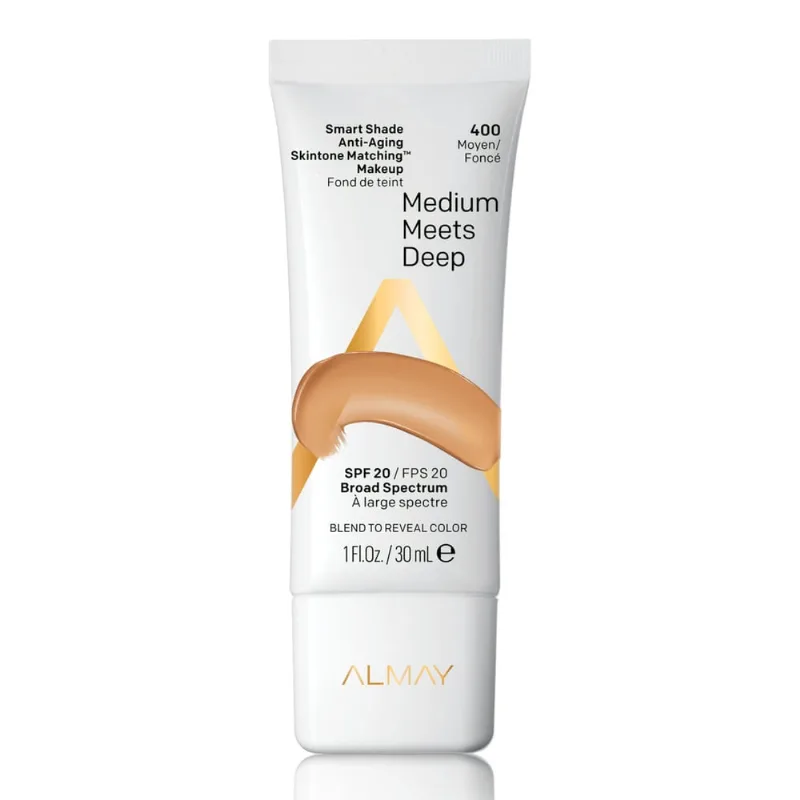 Almay Smart Shade Anti-Aging Skintone Matching Makeup, Hypoallergenic, Cruelty Free, Oil Free, -Fragrance Free, Dermatologist Tested Foundation with spf 20, 1oz