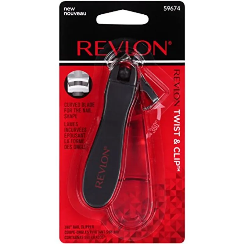 Revlon Twist &amp; Clipe Cortador De Unhas, Rotação De 360 Graus N
