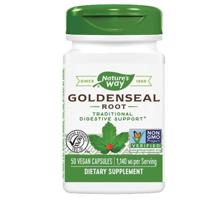 Goldenseal Root 50 Cápsulas Da Nature's Way (pacote Com 4)
