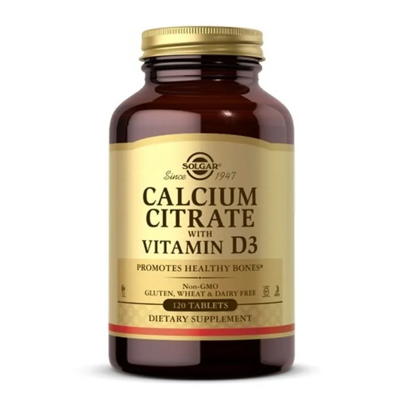 Citrato De Cálcio Com Vitamina D3 Comprimidos 120 Comprimidos Por Solgar