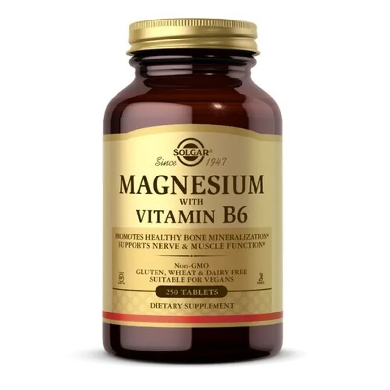 Magnésio Com Vitamina B6 Comprimidos 250 Tabs By Solgar
