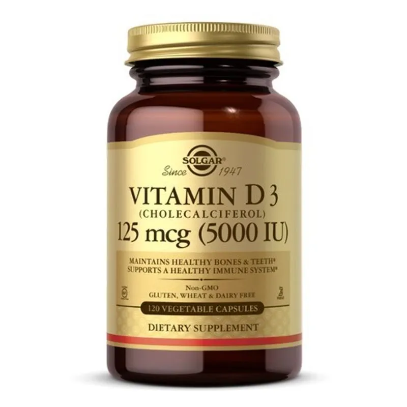 Vitamina D3 (colecalciferol) 5000 Ui 120 V Tampas Por Solgar