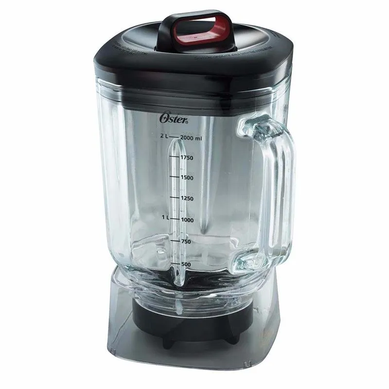 Oster® Vaso de Vidrio Boroclass® de 2 Litros con Tapa y Sobretapa, BLSTAC-GXS-011