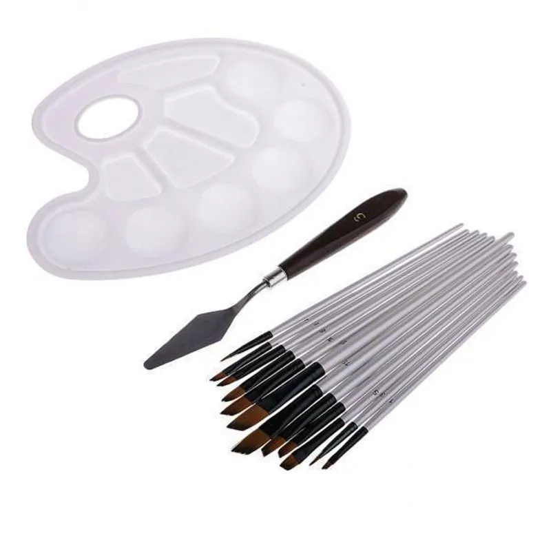 Conjunto De Escova De Cabelo De Nylon Com Ponta Pontiaguda Redonda 2x12 Peças Com