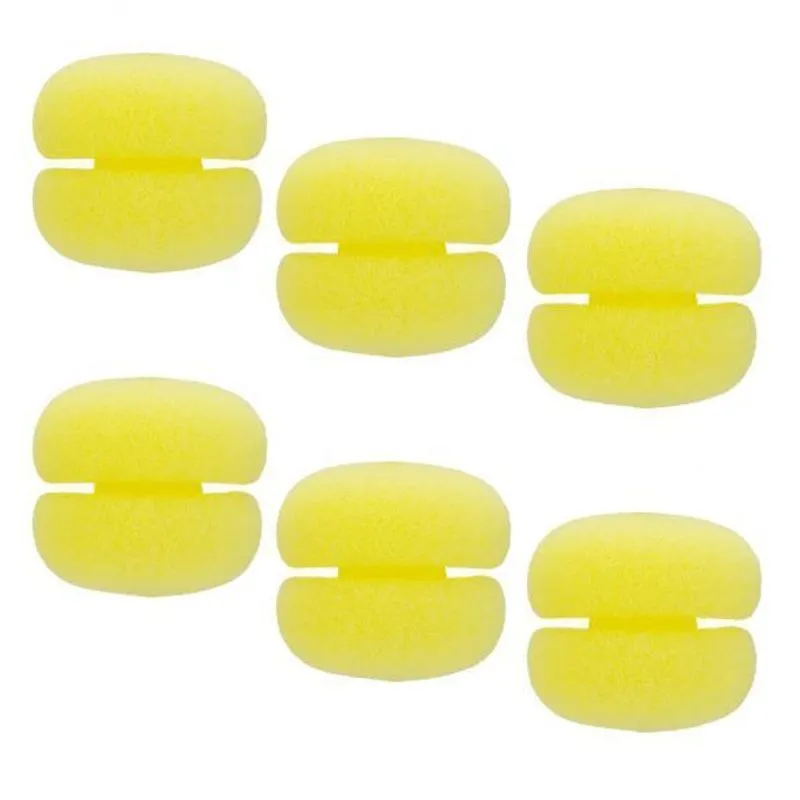 2xpack De 6pcs De Rolos De Esfera De Enrolamento De Cabelo De Esponja De Alta Elasticidade