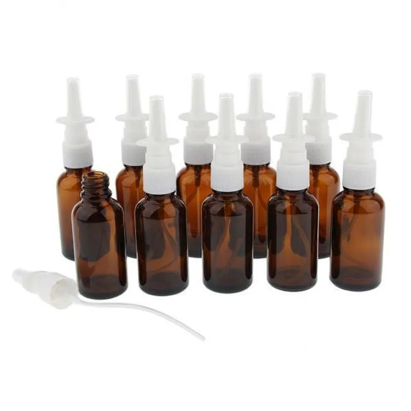 3x10 Peças 30ml Vidro Vazio Frasco Spray Nasal Névoa Fina