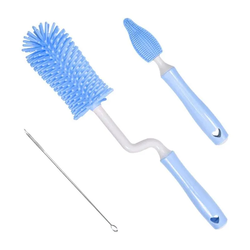 Escova De Mamadeira De Silicone Com Rotação De 360 Graus