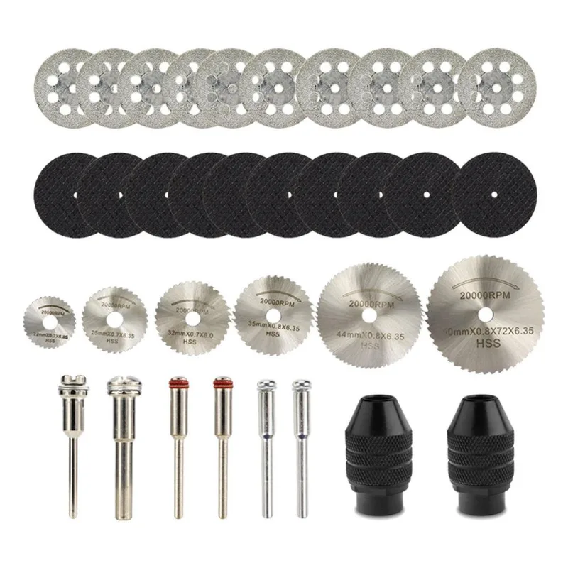 Roda De Corte Cut Off 34pcs Acessórios Mini Para Pedra Metálica