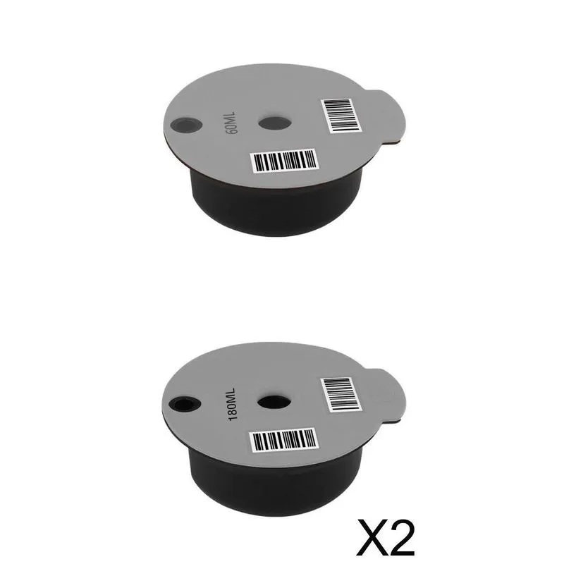 3x Cápsulas De Café Reutilizáveis Com Tampa De Slicone Para Tassimo