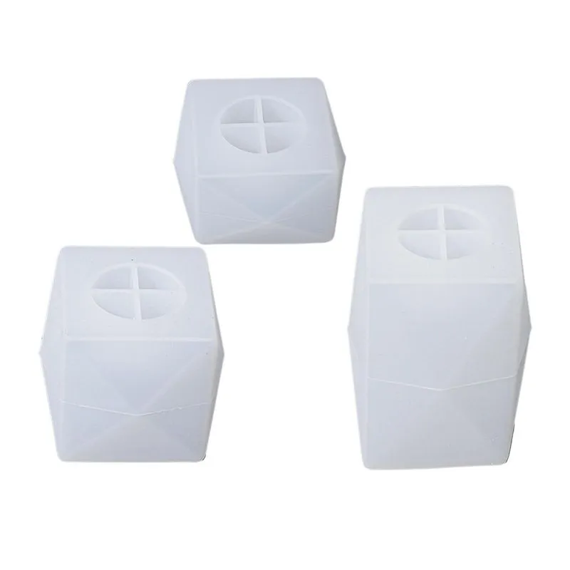 3x Molde De Vela Molde De Silicone Diy Ferramenta De Argila Artesanal Resina