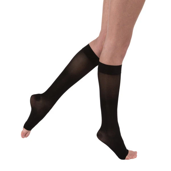 JOBST® UltraSheer Women's Knee High 20-30 mmHg, Open Toe Large / Petite / Classic Black