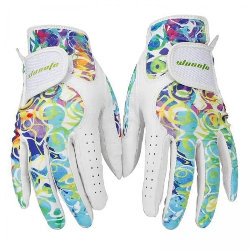 3x1pair Luvas De Golfe Duráveis Couro Premium Lavável