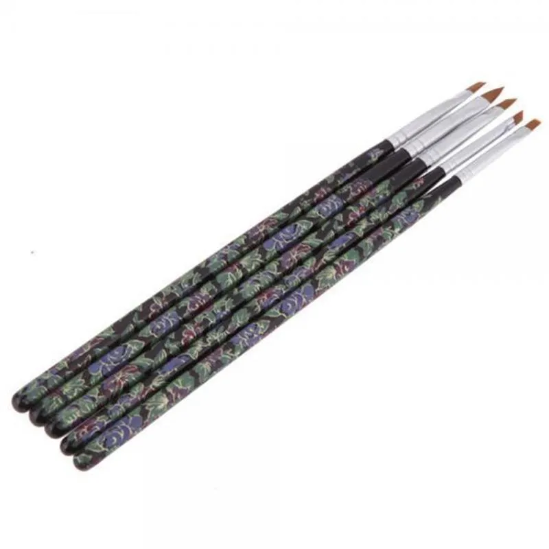 2x5 Pçs Caneta Escova Esmalte Esmalte Gel Uv Design Fino