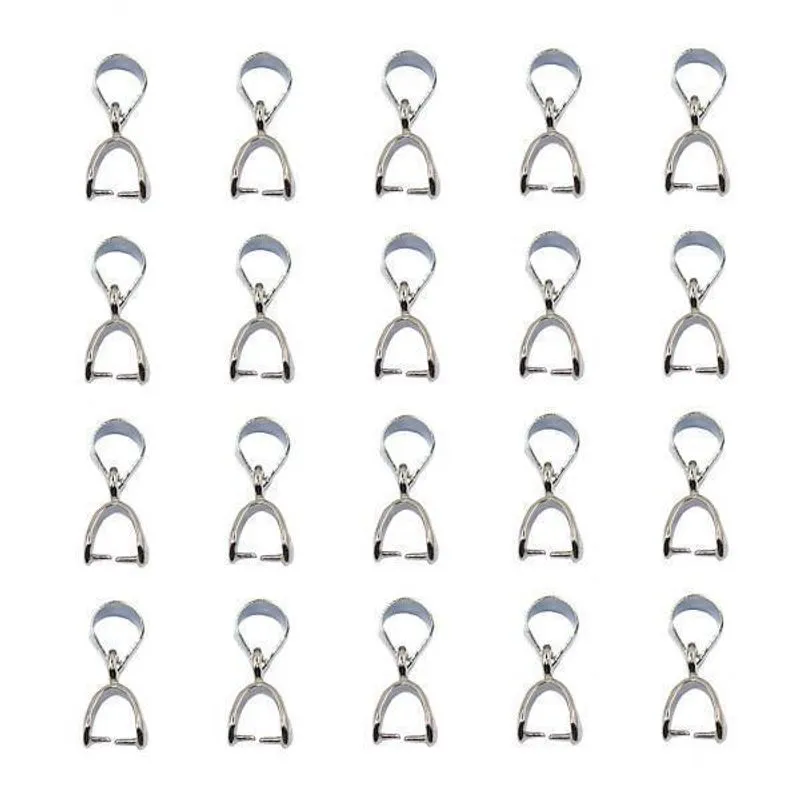 8x20pcs 8mm Pingente Pinça Bails Conector Fecho Diy Jóias