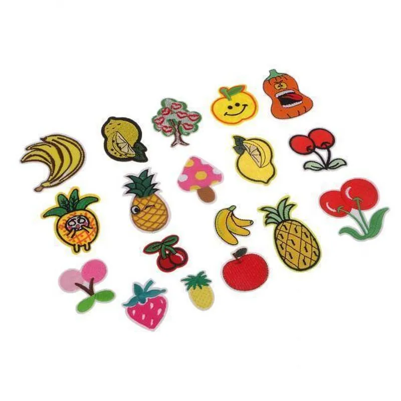 2x18x Patches De Bordado Série Fruta Bordado Artesanal