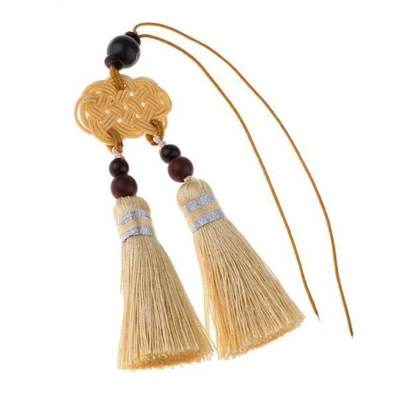 Saco De Chaveiro De Pendão De Borla Com Nó Chinês Feito À Mão 3x
