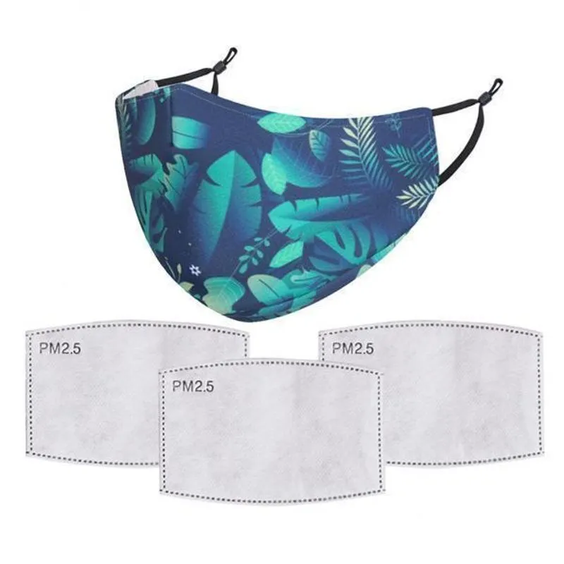 3xunisex Máscara Reutilizável Para Adultos Anti-poeira Pm 2.5 Filtro De Neblina