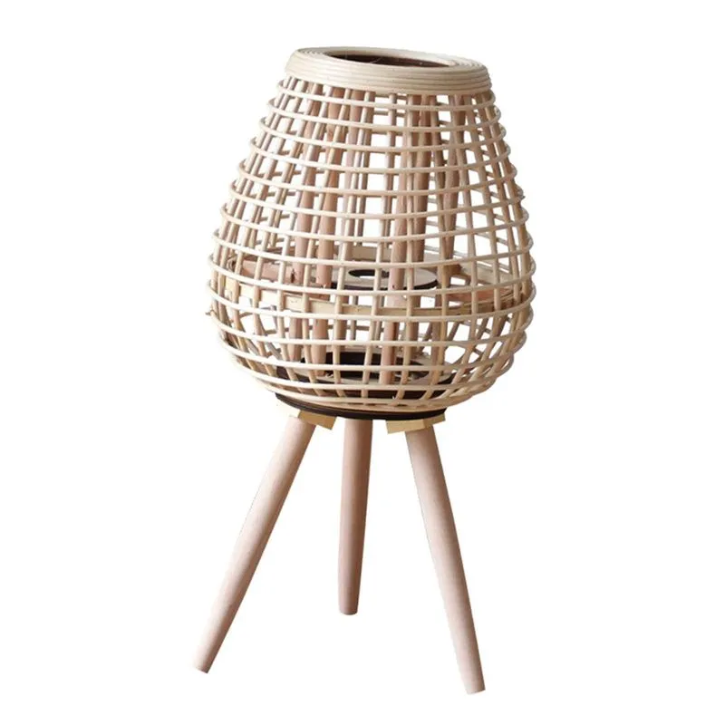 Suporte De Vela De Bambu Estilo Vintage Cabide De Lanterna Para