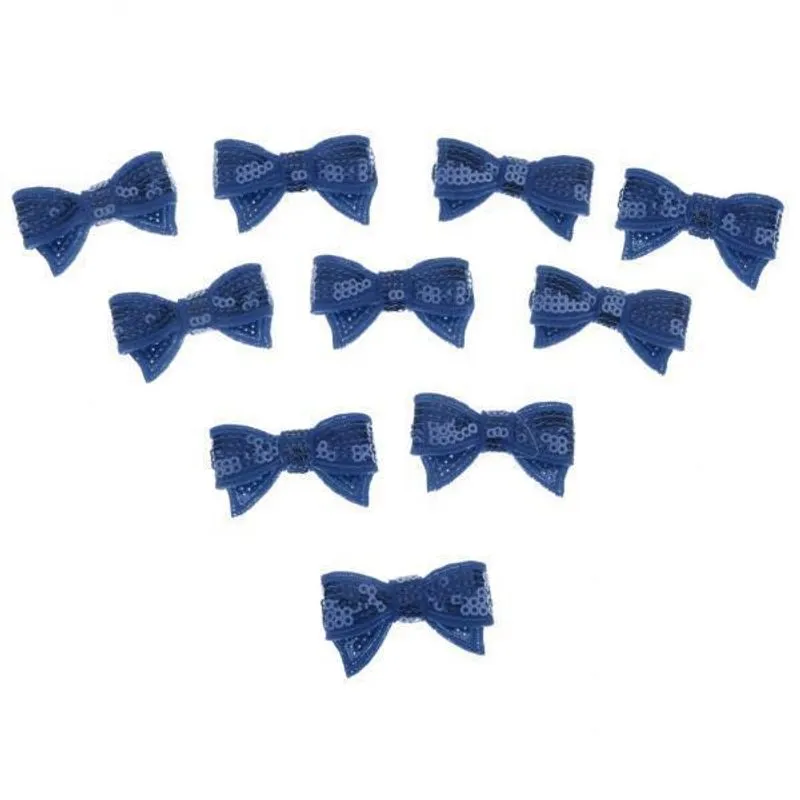 4xfabric Sequin Bow Tie Iron-on Bling Baby Kid Cloth Diy