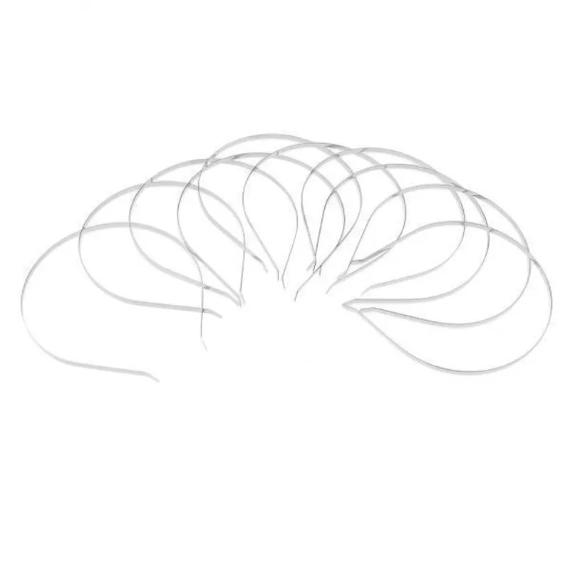 8x10x Faixa De Cabelo De Metal Liso Armação De Cabelo Aro De Cabelo