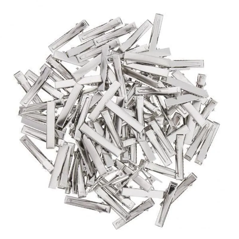6xflat Iron Single Prong Duck Alligator Hair Clips Diy Bows