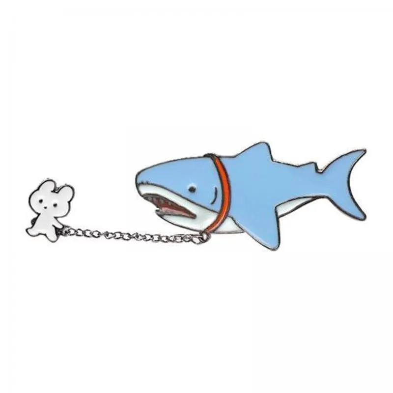 Emblemas De Broche De Broche De Tubarão Coelho 3x Para Bolsas De Roupas