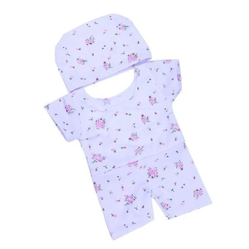 Conjunto De Chapéu 2xstylish Swimsuit Tops Calças Para Roupa De Boneca De 18"