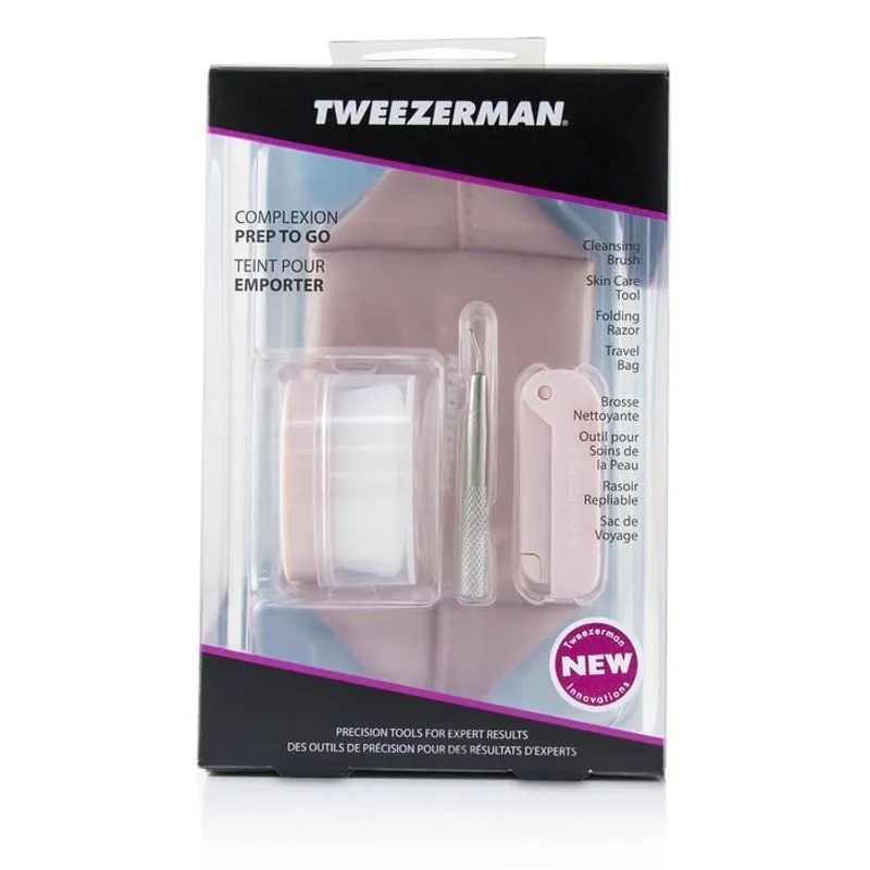 Complexion Prep To Go Set Tweezerman: Escova De Limpeza E Pele