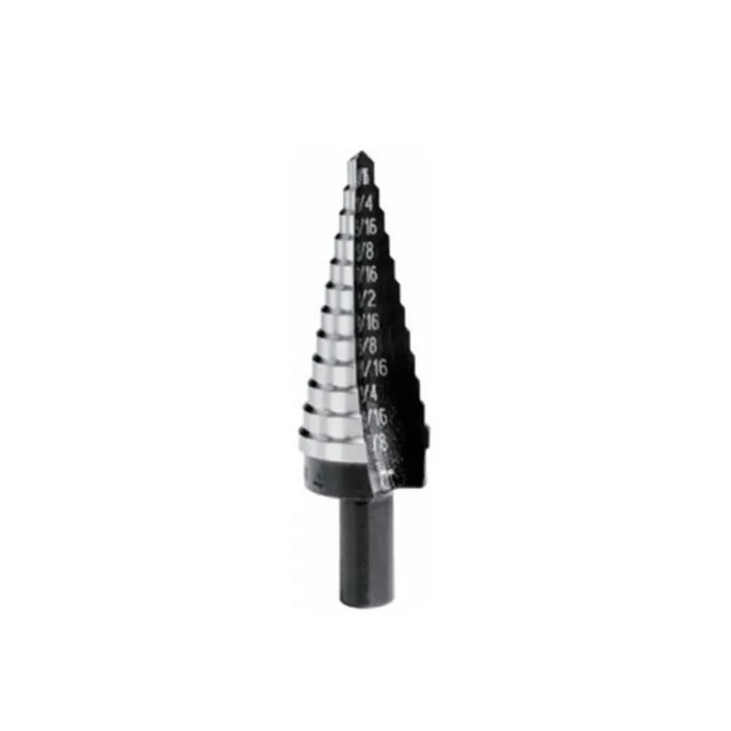 IRWIN Unibit Fractional Step Drill Bit - #4 3/8-in - Hex Shank - 12 Hole Sizes - Speed Point