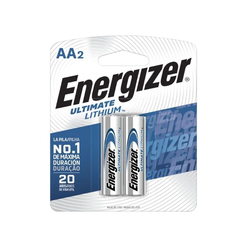 Pilha de Lítio AA Energizer Ultimate AA 1,5V com Alta Performance para Dispositivos de Alto Consumo