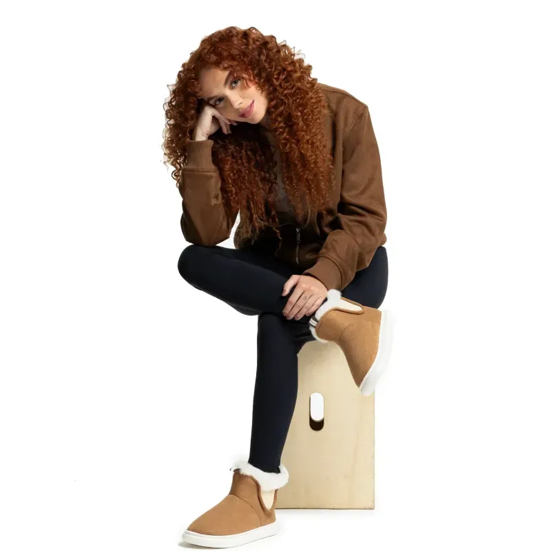 Pantufa Flowfa Emma Feminina Marrom CAMELO - 39