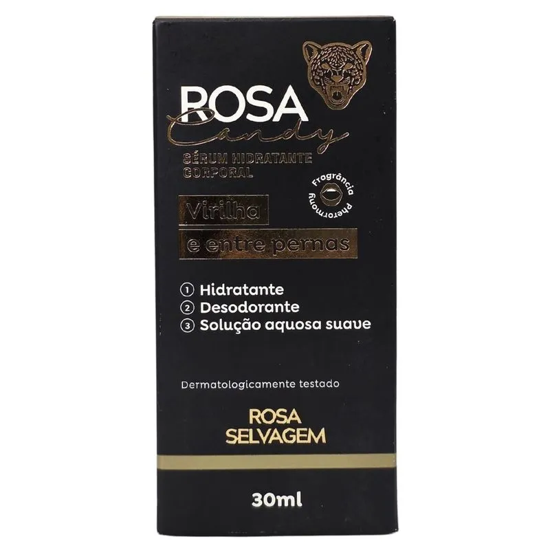Sérum Hidratante Corporal Virilha e Entre Pernas Rosa Candy Pherormony Vegano Rosa Selvagem 30ml