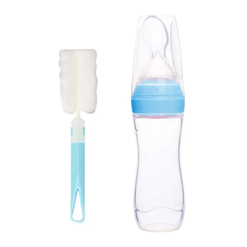 Alimentador De Alimentos Para Bebês Garrafa De Colher De Aperto Utensílios Para Bebê