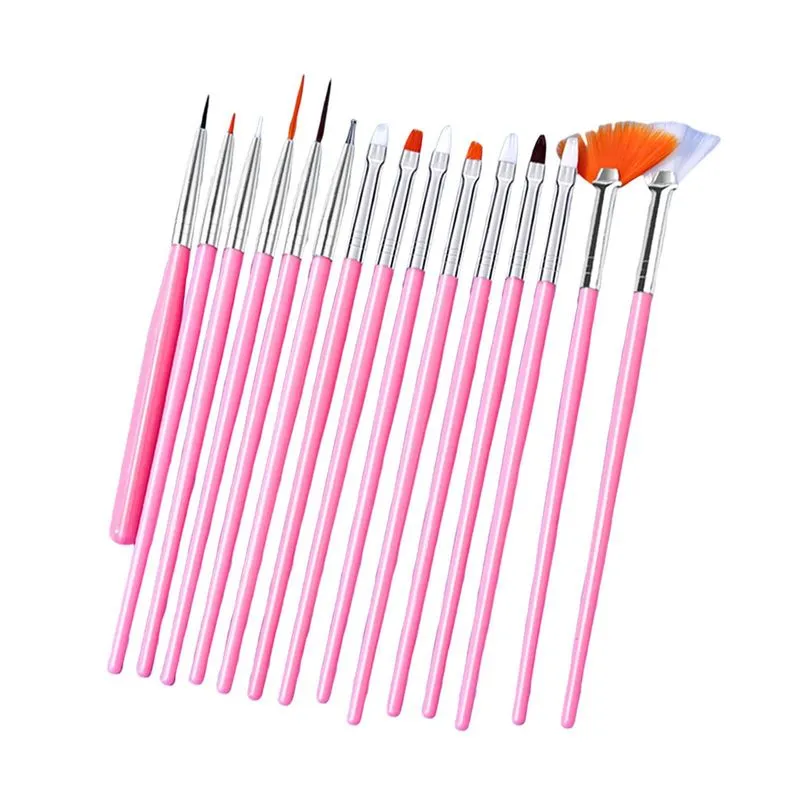 Pincéis De Pintura 15x Caneta De Desenho De Unhas Para Fazer Pontos Polonês