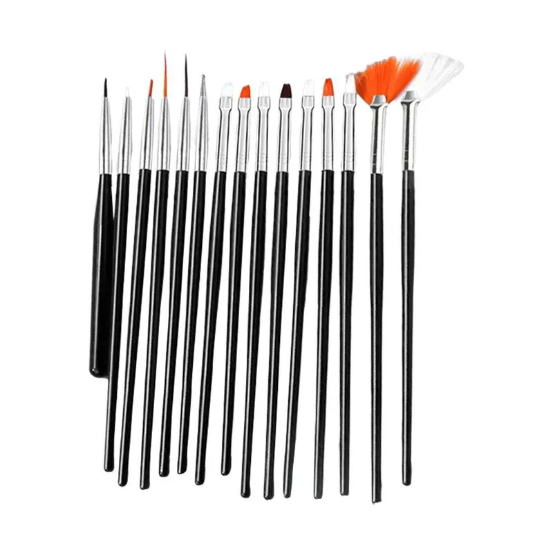 Pincéis De Pintura 15x Caneta De Desenho De Unhas Para Fazer Pontos Polonês