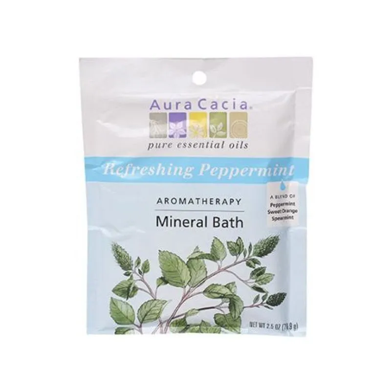 Colheita De Hortelã-pimenta De Banho Mineral 2,5 Oz Por Aura Cacia