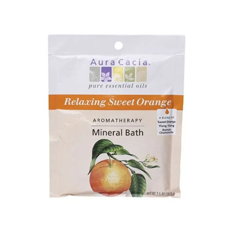 Mineral Bath Relax Citrus 2,5 Oz Por Aura Cacia (pacote Com 4)